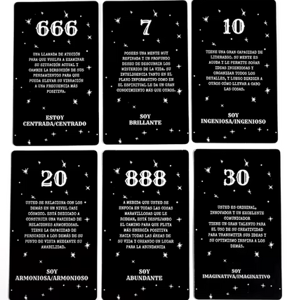 ORÁCULO MENSAJES DE NÚMEROS DE ÁNGELES - 53 Cartas